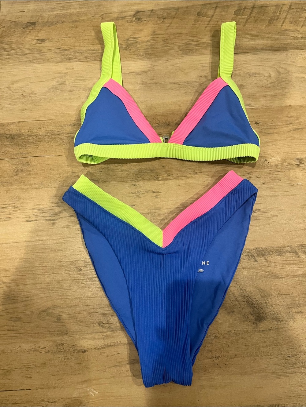 ONEONE swim colorblock bikini Kameron top (M) Jesse bottom (L)